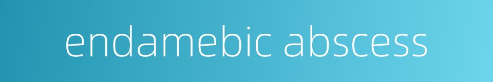 endamebic abscess的同义词