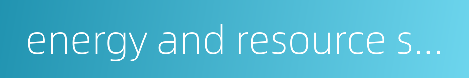 energy and resource security的同义词