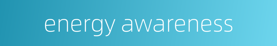 energy awareness的同义词