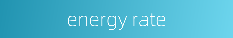 energy rate的同义词