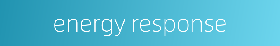 energy response的同义词