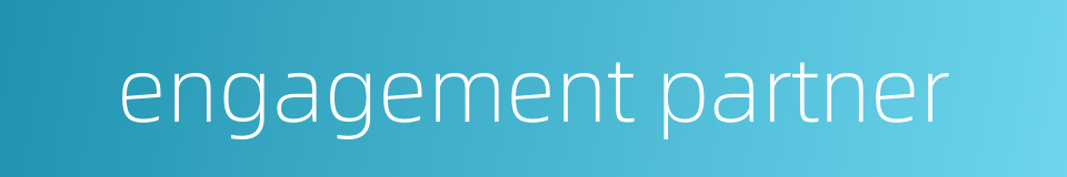 engagement partner的同义词