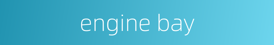 engine bay的同义词