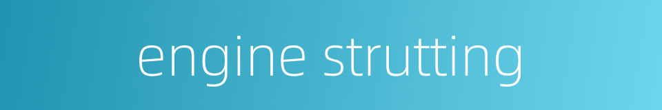 engine strutting的同义词