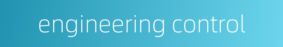 engineering control的同义词