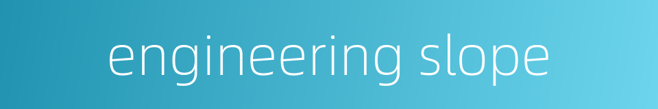 engineering slope的同义词