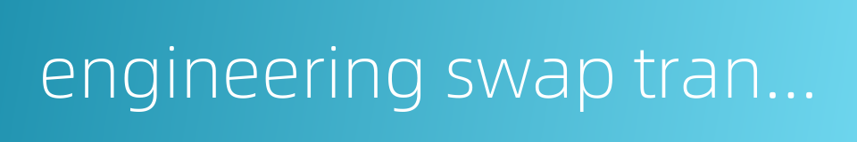 engineering swap transaction的同义词