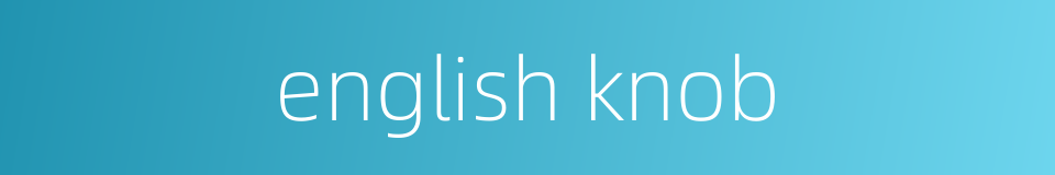 english knob的同义词
