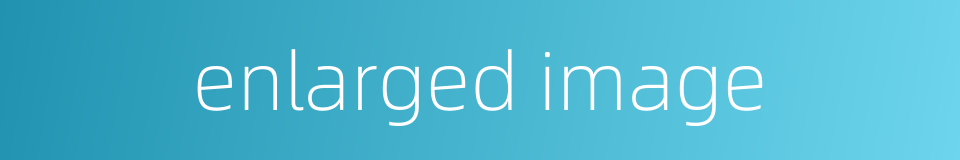 enlarged image的同义词