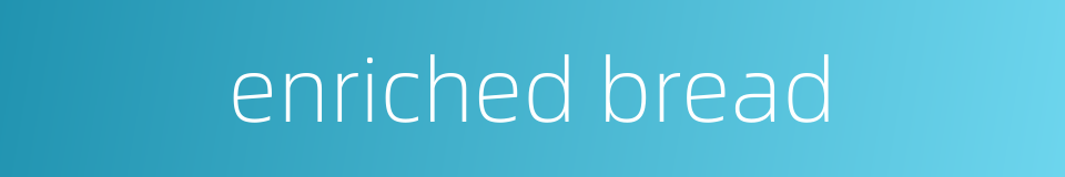 enriched bread的同义词
