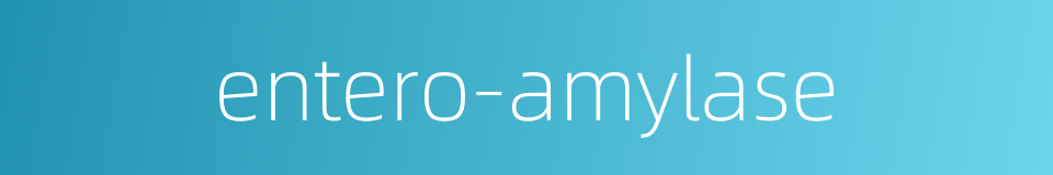 entero-amylase的同义词