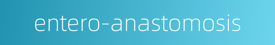 entero-anastomosis的同义词