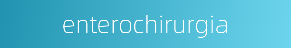 enterochirurgia的同义词