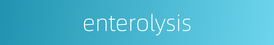 enterolysis的同义词