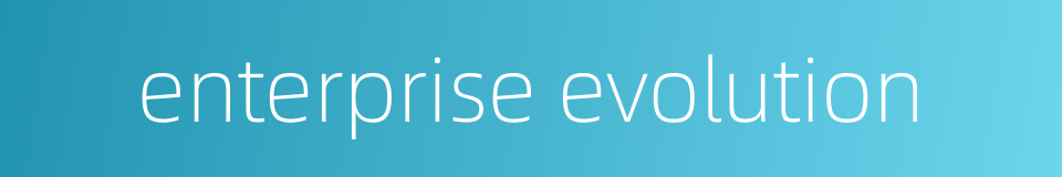 enterprise evolution的同义词