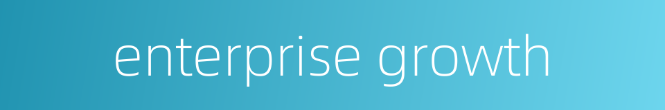 enterprise growth的同义词