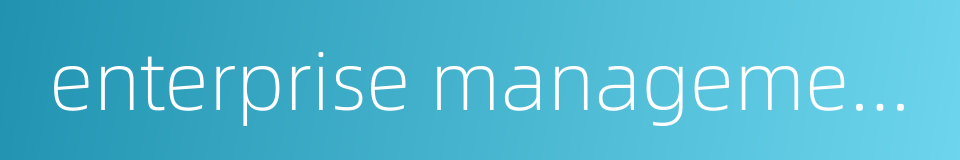 enterprise management consultant的同义词