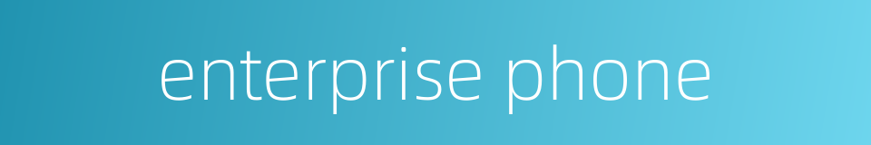 enterprise phone的同义词