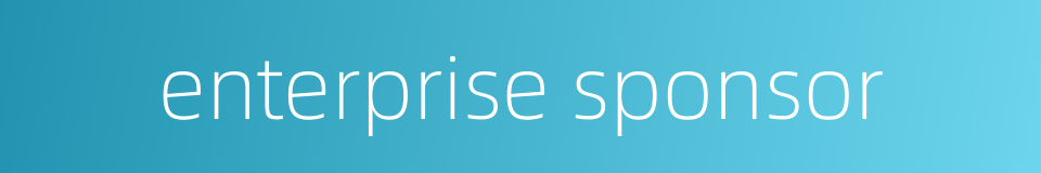 enterprise sponsor的同义词