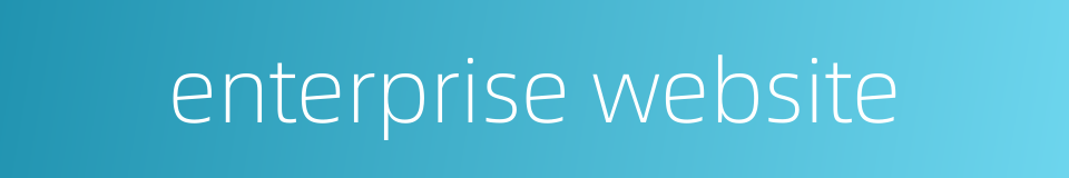 enterprise website的同义词