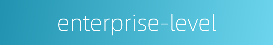 enterprise-level的同义词