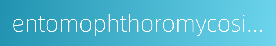 entomophthoromycosis basidiobo lae的同义词