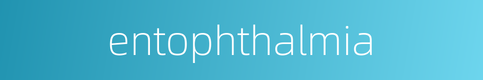 entophthalmia的同义词