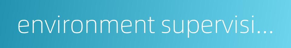 environment supervision的同义词