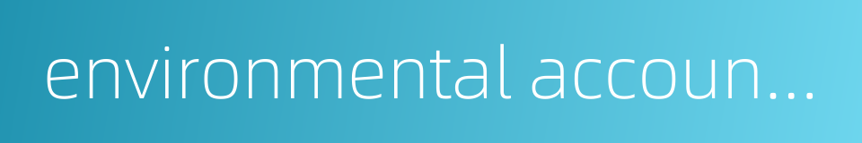 environmental accounting information disclosure的同义词