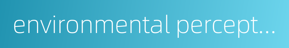 environmental perception的同义词