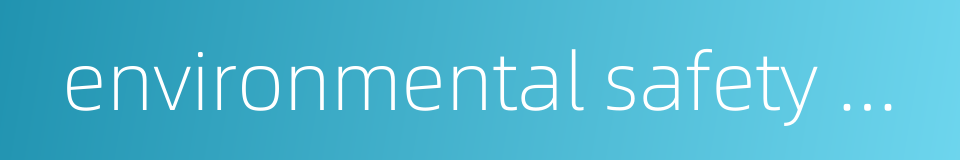 environmental safety assessment的同义词