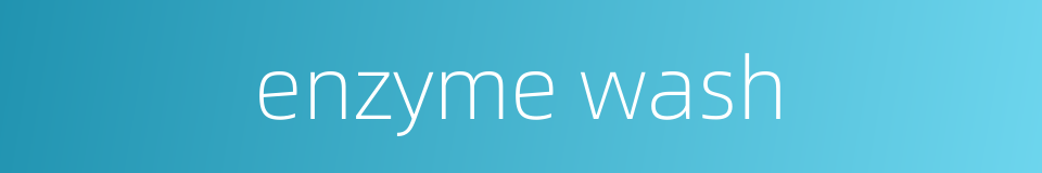 enzyme wash的同义词