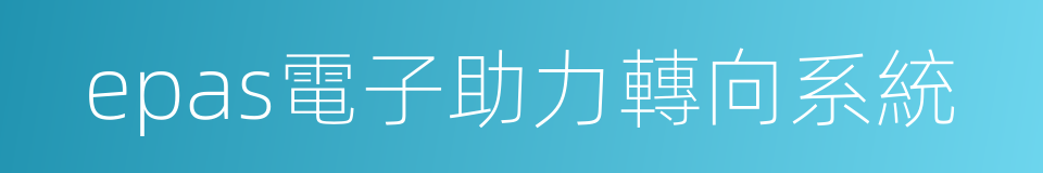 epas電子助力轉向系統的同義詞