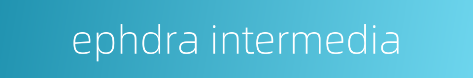 ephdra intermedia的同义词