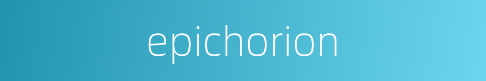 epichorion的同义词