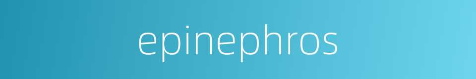 epinephros的同义词