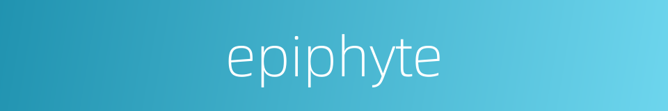 epiphyte的同义词