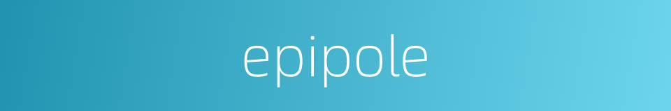 epipole的同义词