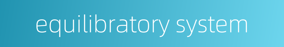 equilibratory system的同义词