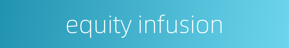 equity infusion的同义词