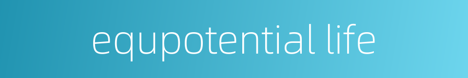 equpotential life的同义词