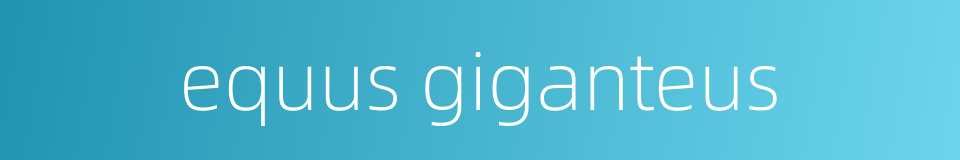 equus giganteus的同义词