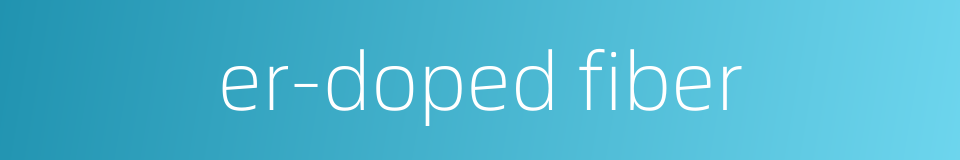 er-doped fiber的同义词