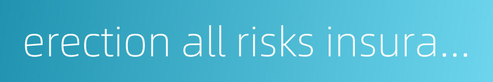 erection all risks insurance的同义词