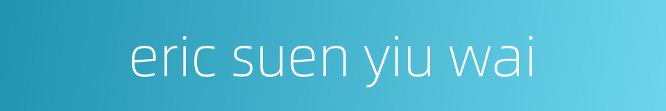 eric suen yiu wai的同义词