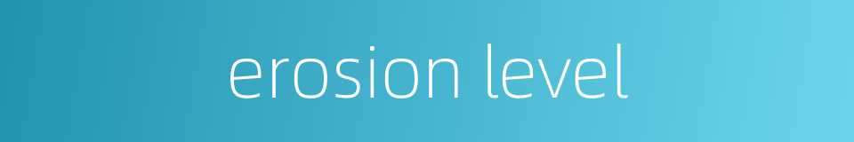 erosion level的同义词