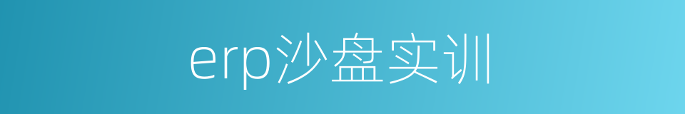 erp沙盘实训的同义词
