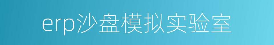 erp沙盘模拟实验室的同义词