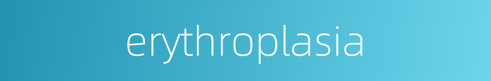 erythroplasia的同义词