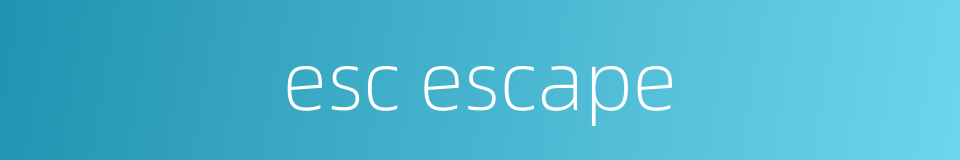 esc escape的同义词